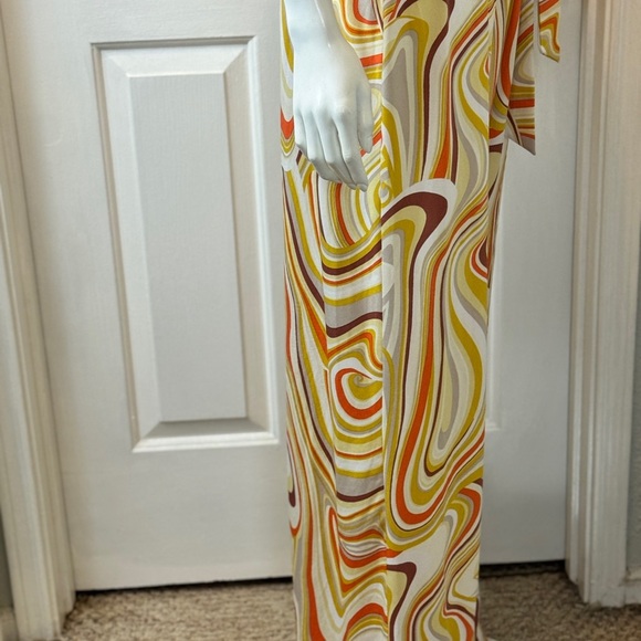 CHELSEA TAYLOR Stylish Multicolor Swirl Jumpsuit Size 2X F30 - Picture 7 of 13